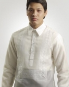 Men's Barong White Jusi fabric 100244 White Men's Barong White Jusi fabric 100244 White